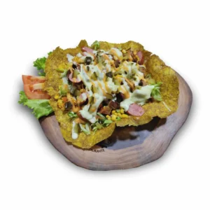 Patacón verde Crocante con todo
